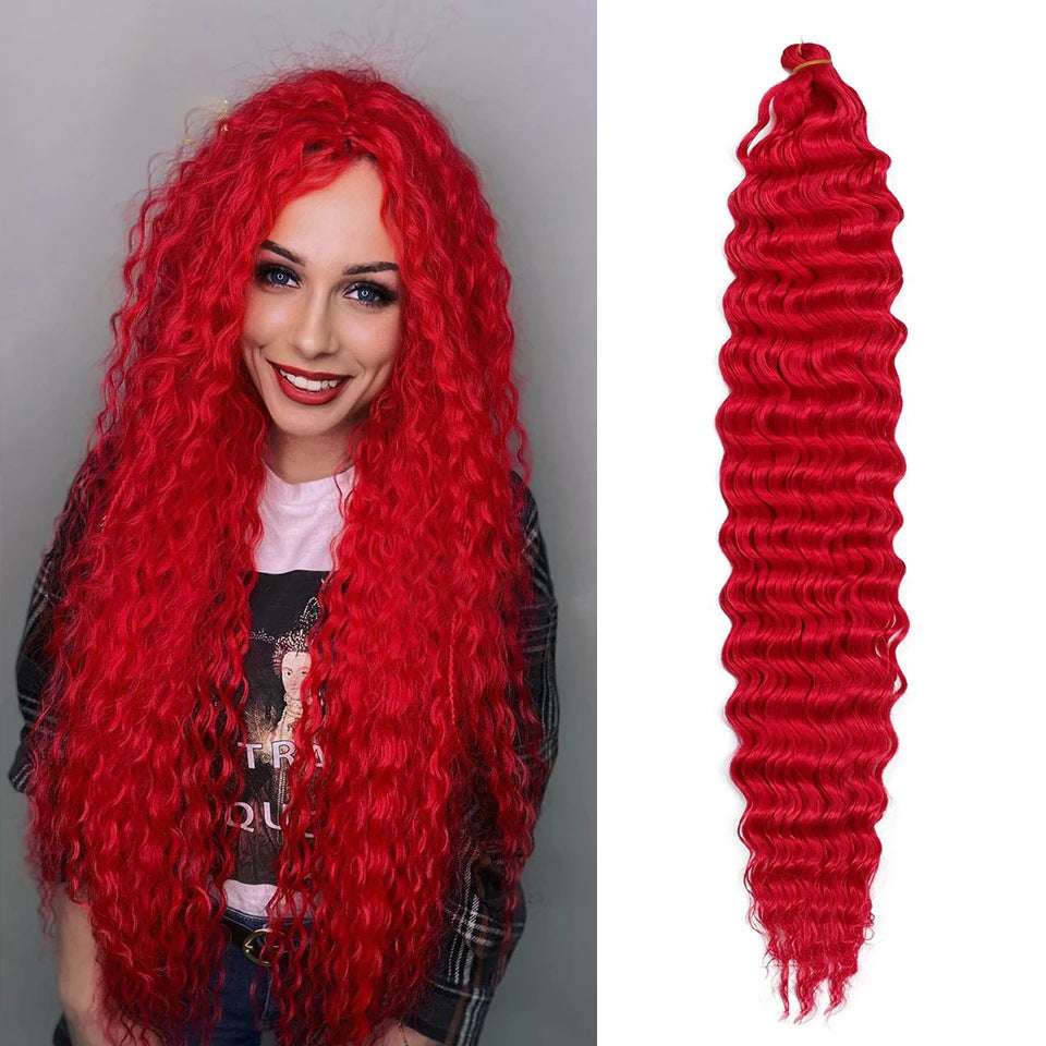 New Chemical Fiber Wig 20Inch Deep Wave
