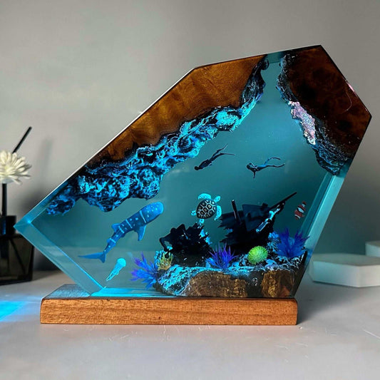Submarine Resin Diving Creative Small Night Lamp - globaltradeleader