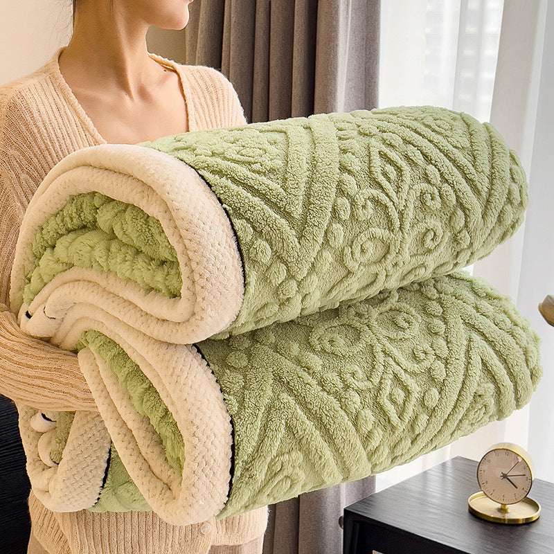 Class A Carved Velvet Blanket Double-sided Thick Blanket - globaltradeleader