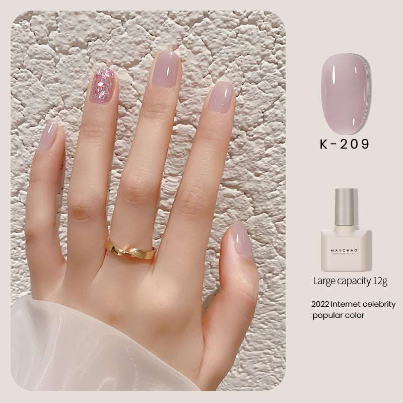 Transparent Jade Fat Ice Transparent Nude Nail Polish