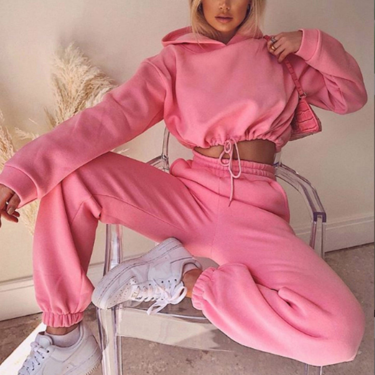 Jogging Suits For Women 2 Piece Sweatsuits Tracksuits Sexy Long Sleeve HoodieCasual Fitness Sportswear - globaltradeleader