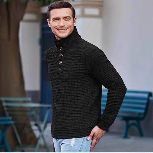 Fashion Brand Large Buttons Long-sleeved Top - globaltradeleader