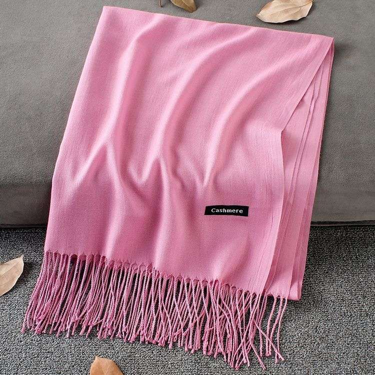 Fashion Simple Solid Color Tassel Scarf Shawl