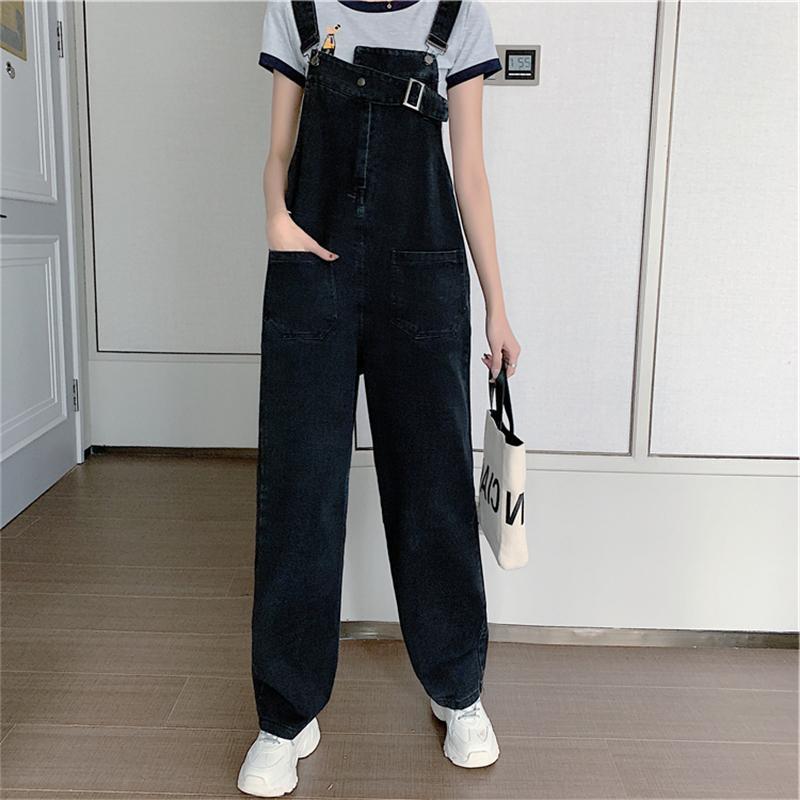 Women's Retro Hong Kong Style Loose Big Pocket Jeans - globaltradeleader