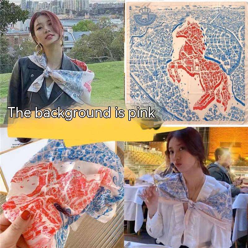 Women's Silk Scarf Strap Retro Tube Top Sun Protection