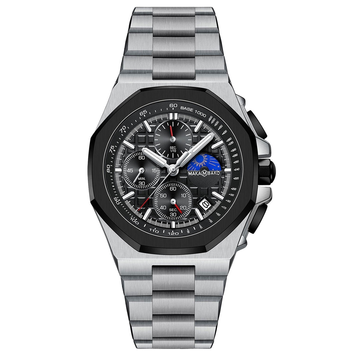 Sun Moon Star Multi-function Waterproof Watch Men - globaltradeleader