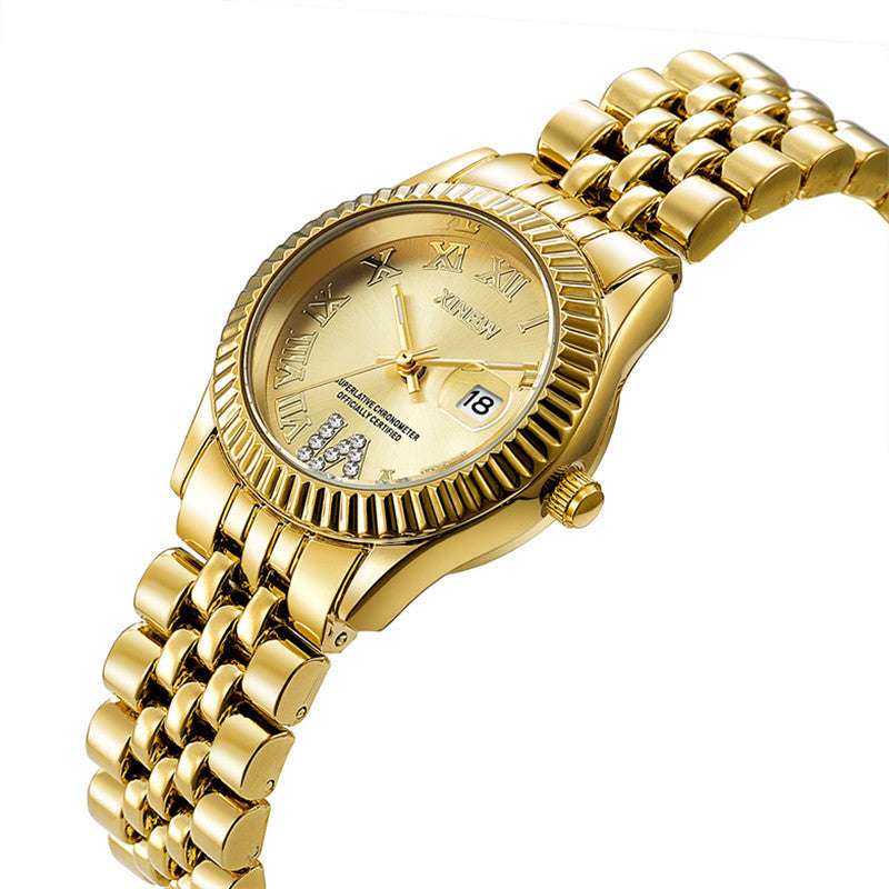 Children's Fashion Casual Alloy Belt Calendar Quartz Watch - globaltradeleader
