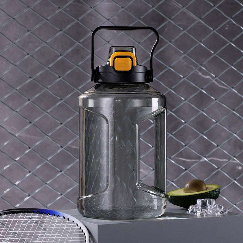 Large Capacity Straw Cup Gradient Plastic Water Bottle