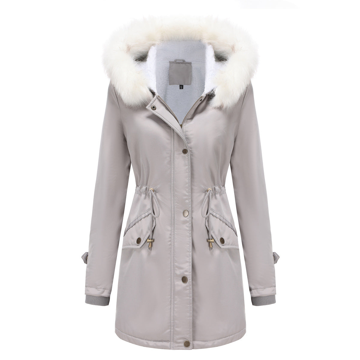 Women's Fashion Detachable Fur Collar Cotton Coat Velvet Coat Cotton-padded Jacket - globaltradeleader
