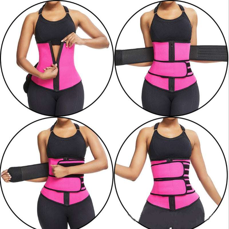 Tummy Sweat Shapewear Bodysuits Women Waist Trainer Slimming 2-3 Belts Workout Shaper Corset - globaltradeleader