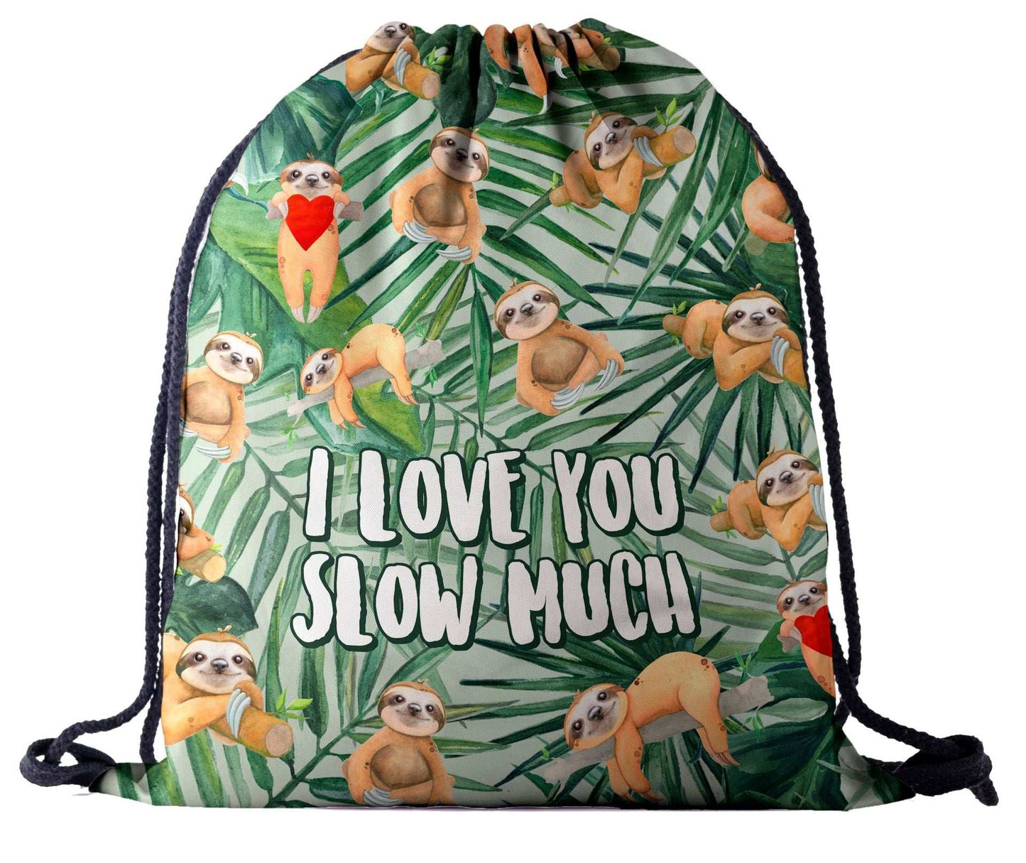 Sloth Series 3d Digital Print Drawstring Pocket Backpack