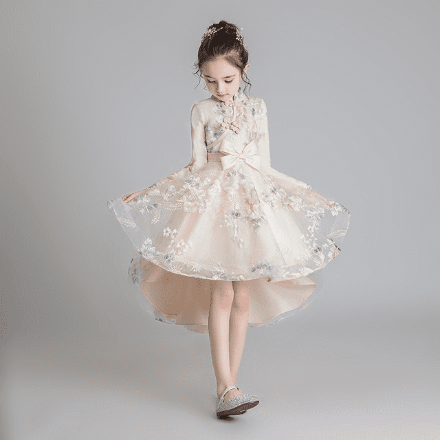 Children's national style cheongsam trailing dress skirt