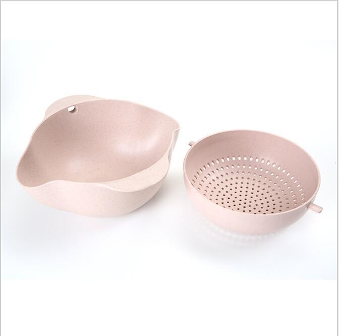 Kitchen Laundry Organizer Thickening Home Kitchen Plastic Rice Friut Bowl Washing Rice Sieve Basin Washing Basket - globaltradeleader