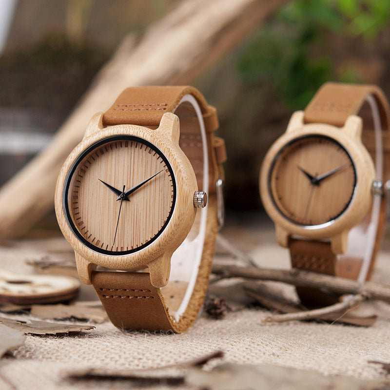 Wooden Watch Couple Bamboo - globaltradeleader