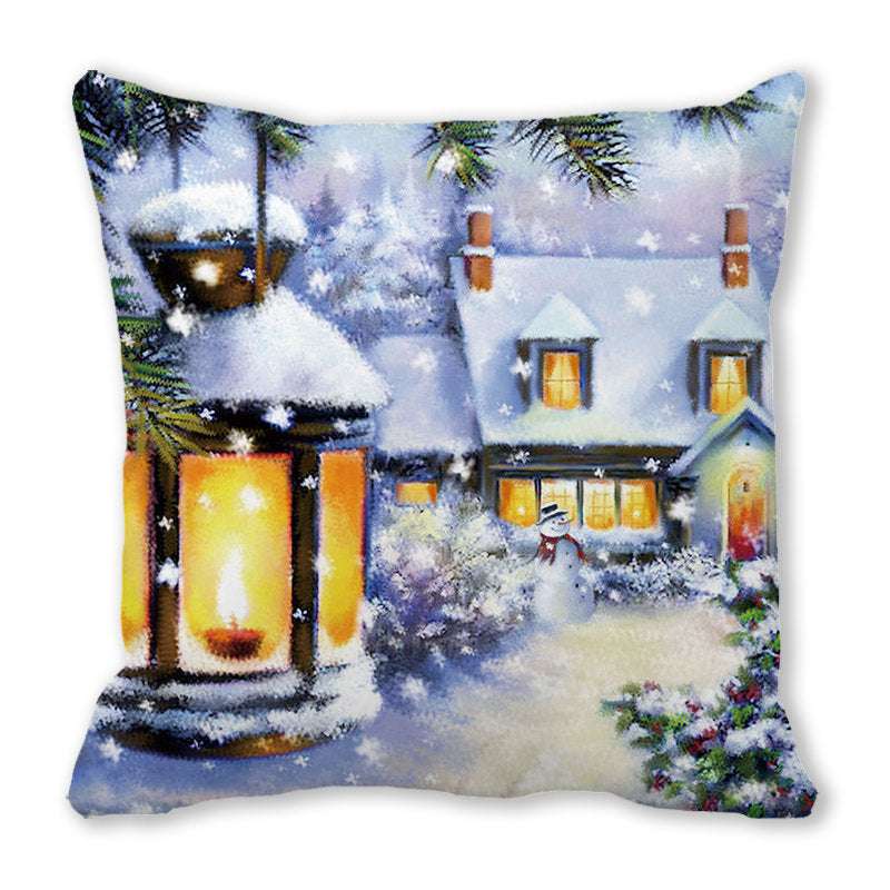 Christmas Satin Pillow Sofa Cushion