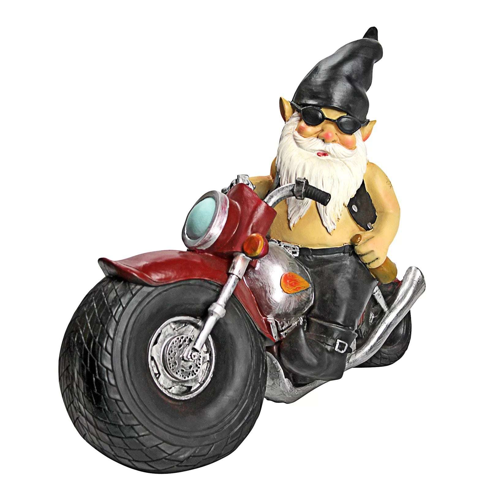 New Garden Riding Motorcycle Gnomish Resin Ornament