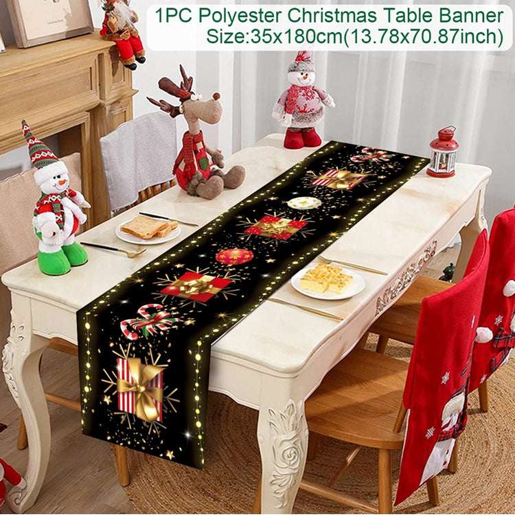 Christmas Cloth Party Atmosphere Venue Table Runner