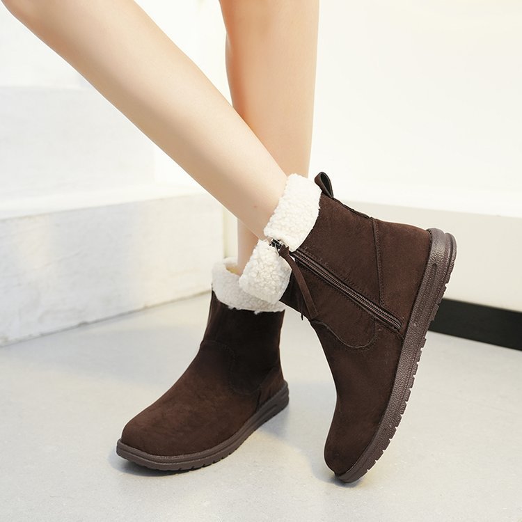 Autumn And Winter New Flat Retro Cotton-padded Shoes For Women - globaltradeleader