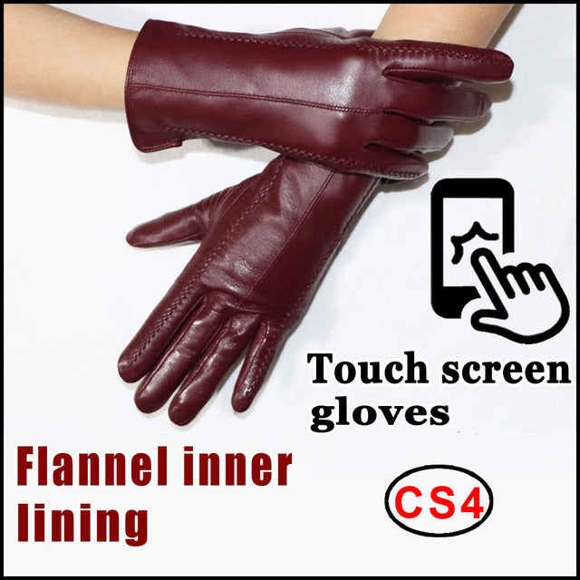 Women's Sheepskin Gloves Winter Warmth Plus Velvet Short Thi - globaltradeleader