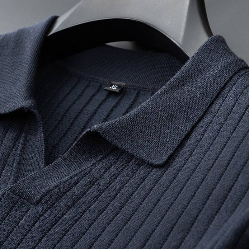 New Men's Plus-sized Plus Size Fashion Casual Lapel Short Sleeve - globaltradeleader