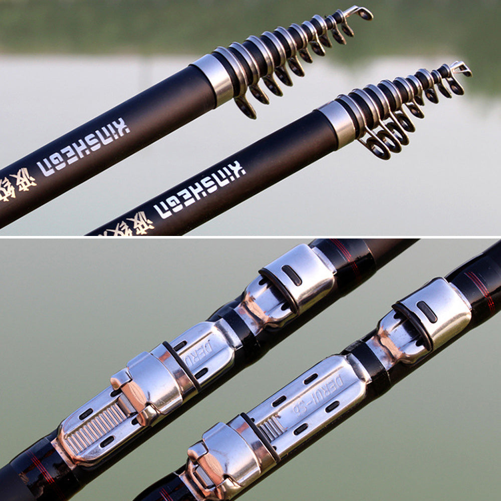 Corrugated Longji Fishing Rod Rocky Rod Light Hard Carbon Fishing Rod Hand And Sea Dual-purpose Fishing Gear Set