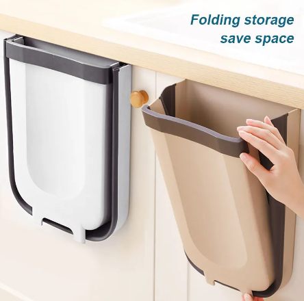Kitchen Trash Can Hanging Household Foldable