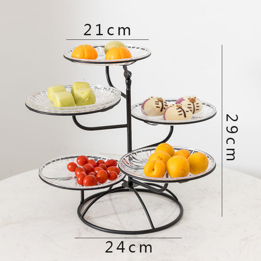 Multi-layer fruit tray living room household acrylic dried fruit tray - globaltradeleader