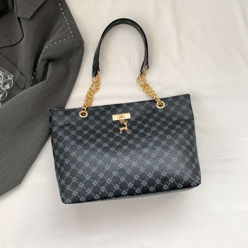 Retro Commuter Texture Chain Shoulder Bag For Women Spring - globaltradeleader