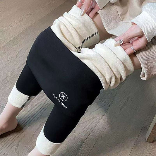 Women Autumn Winter Skinny Shark Pants Kids Casual Daily Sport Dance Thickened Trousers Winter Fashion High Waisted Sweatpants - globaltradeleader