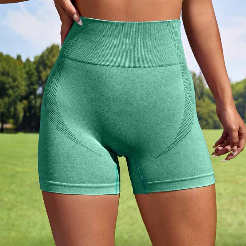 Women Sport Seamless Short Leggings High Waist Elastic Solid Yoga Leggings Ftness Gym Trainning Joggings Pants - globaltradeleader