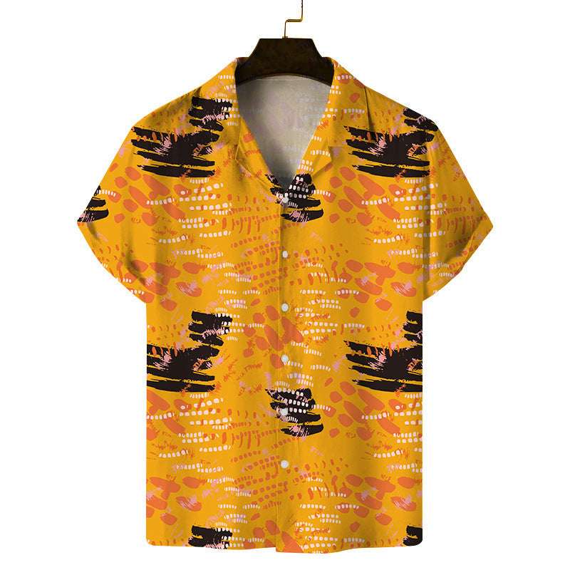 Hawaiian Modified Size Printed Men's Casual Beach Top - globaltradeleader