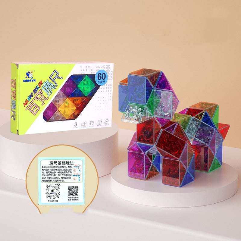 Glass Rubik's Snake Full Set Detachable Toys - globaltradeleader