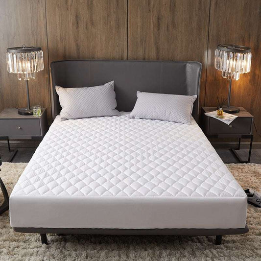 Solid Color Quilted Waterproof Fitted Sheet