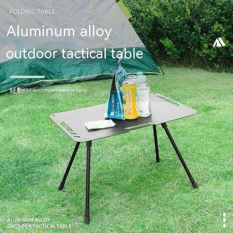 Outdoor Camping Blackened Aluminum Plate Folding Table - globaltradeleader
