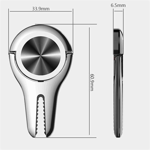 Car Special Bracket Mobile Phone Buckle Finger Buckle Creative Personality Multi-function Buckle Air Outlet Card Rack Metal Shell