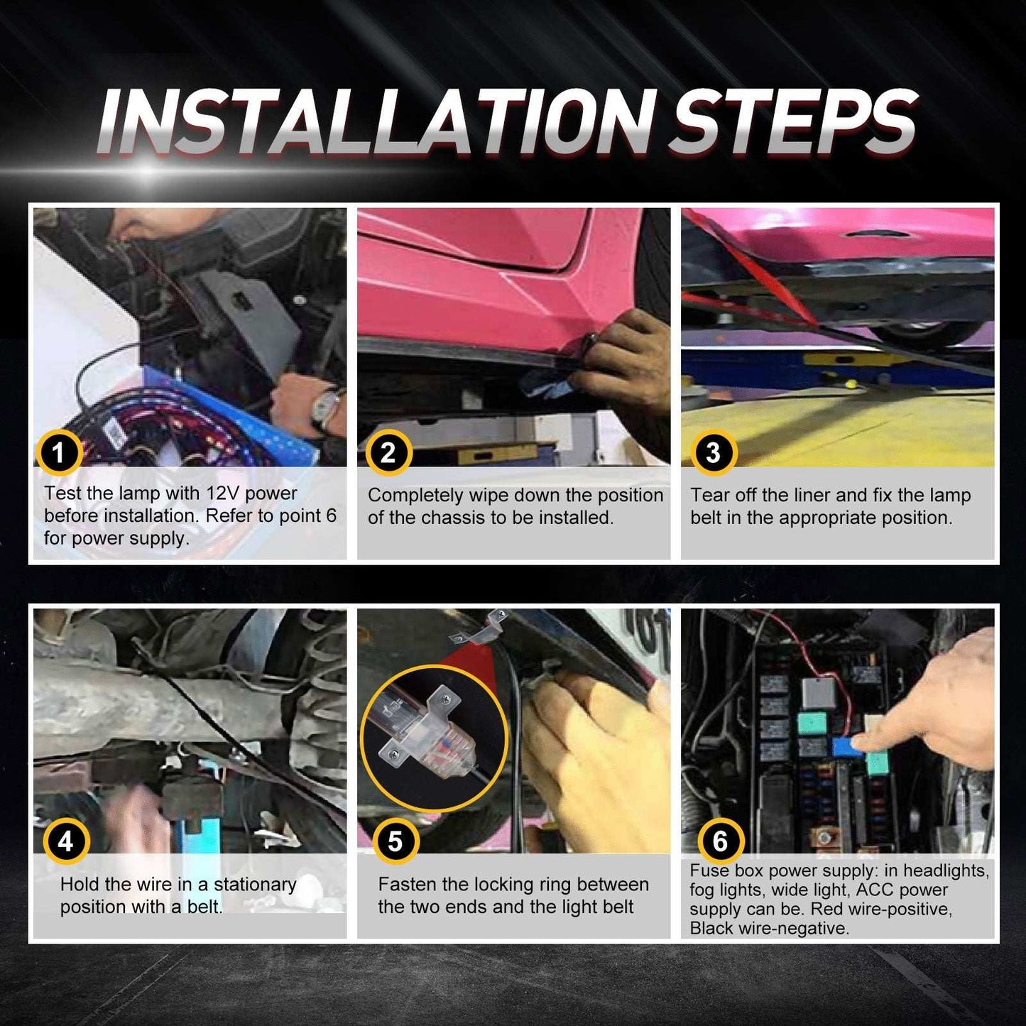 Remote Control Flow Color RGB Car Bottom Light Bottom System Neon Car LED Light Bar