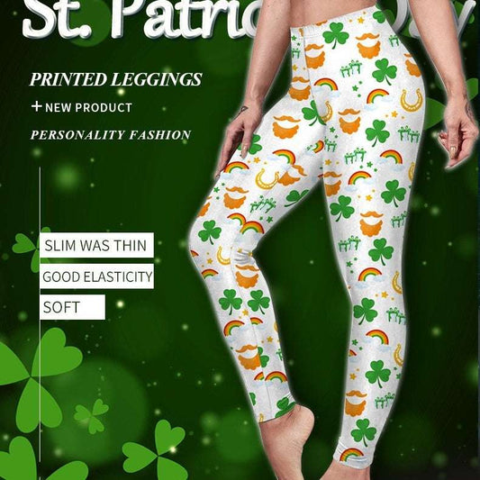 Saint Patrick's Day Costume Digital Printed With Hip Lifting Fitness Pants - globaltradeleader