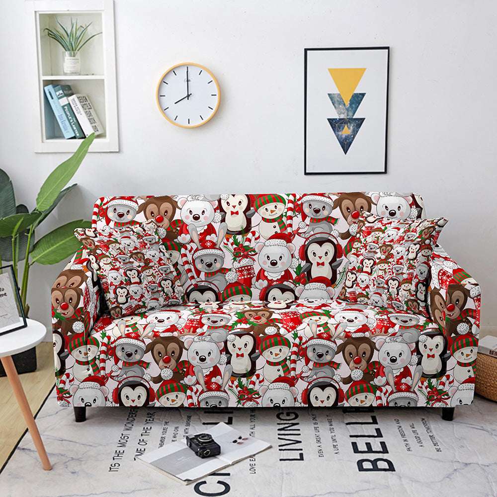 Christmas Print Sofa Cover All Inclusive