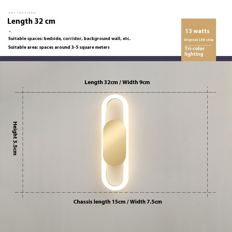 Nordic Style Wall Lamp Modern Simple Home Light Luxury Bedroom - globaltradeleader