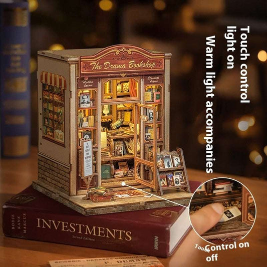Drama Bookstore Creative Diy Wooden 3d Stereo Hand-assembled Book Stand