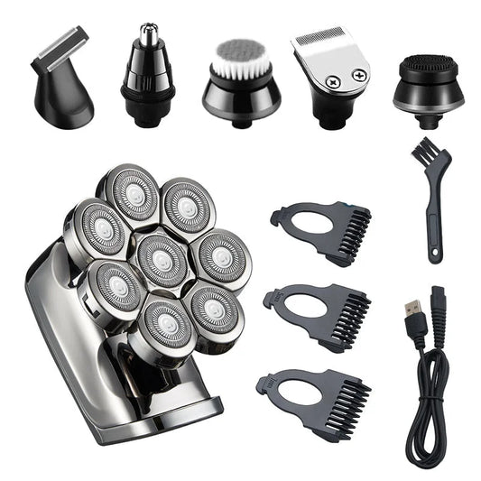 8D Multifunctional Electric Men's Shave Head Tool - globaltradeleader