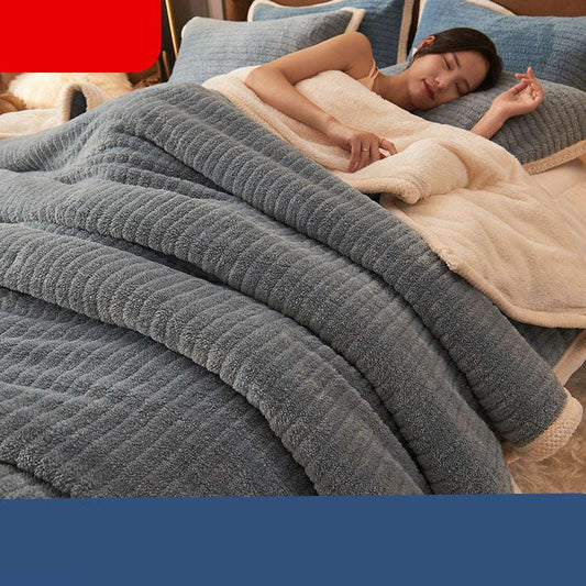 Double Layer Babe Fleece Blanket For Winter Nap