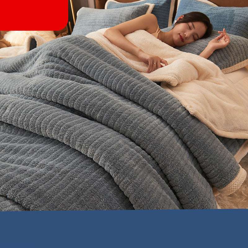 Double Layer Babe Fleece Blanket For Winter Nap