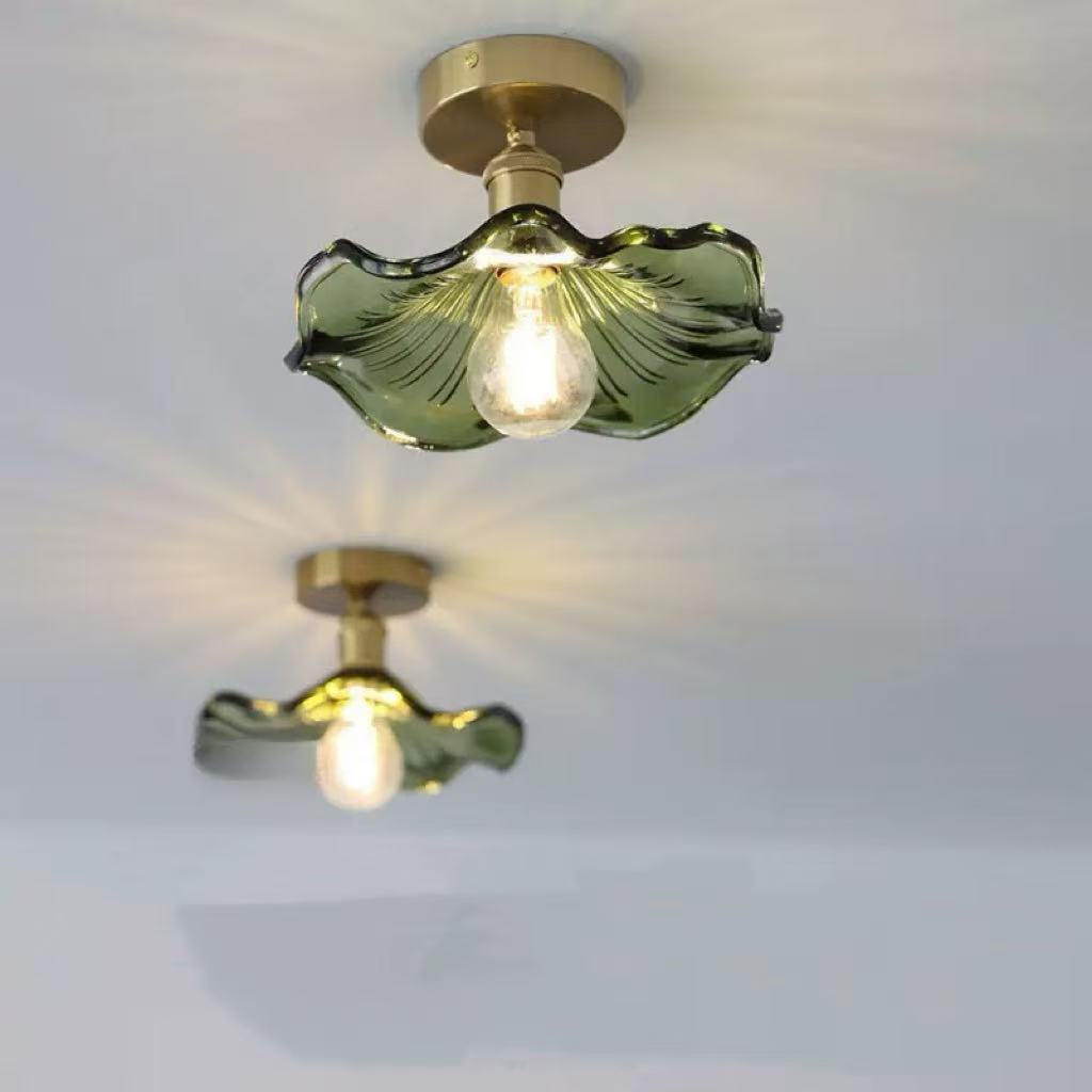 Retro Green Lotus Leaf Ceiling Lamp - globaltradeleader