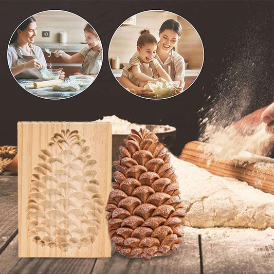 Wooden Gingerbread Cookie Mold Pine Nuts Rose Flower Cookie Mold Wooden Rose Flower Christmas Kitchen Tools