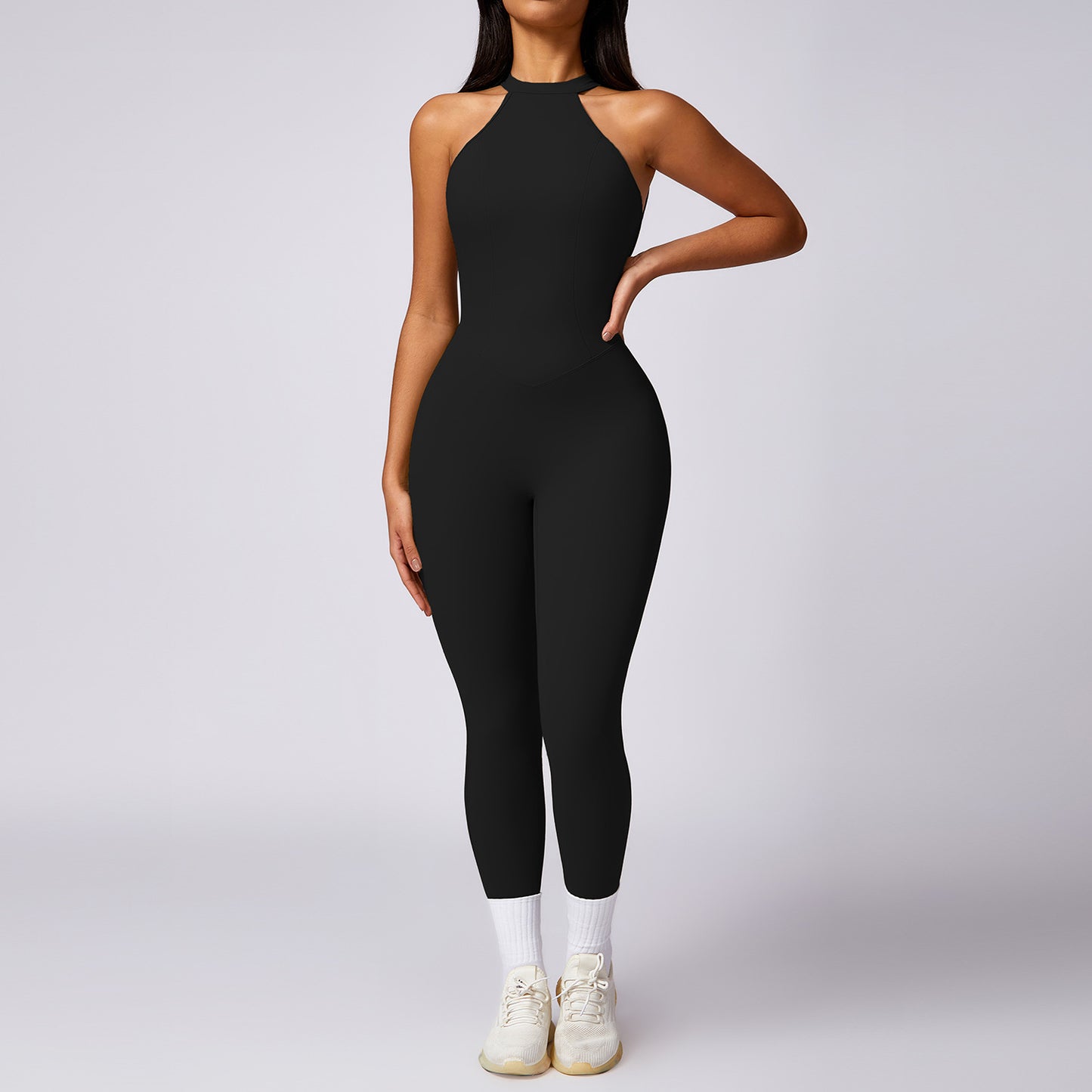 Beauty Back Yoga Jumpsuit Women's Outdoor Running Tight Sports Quick-drying Workout Clothes - globaltradeleader
