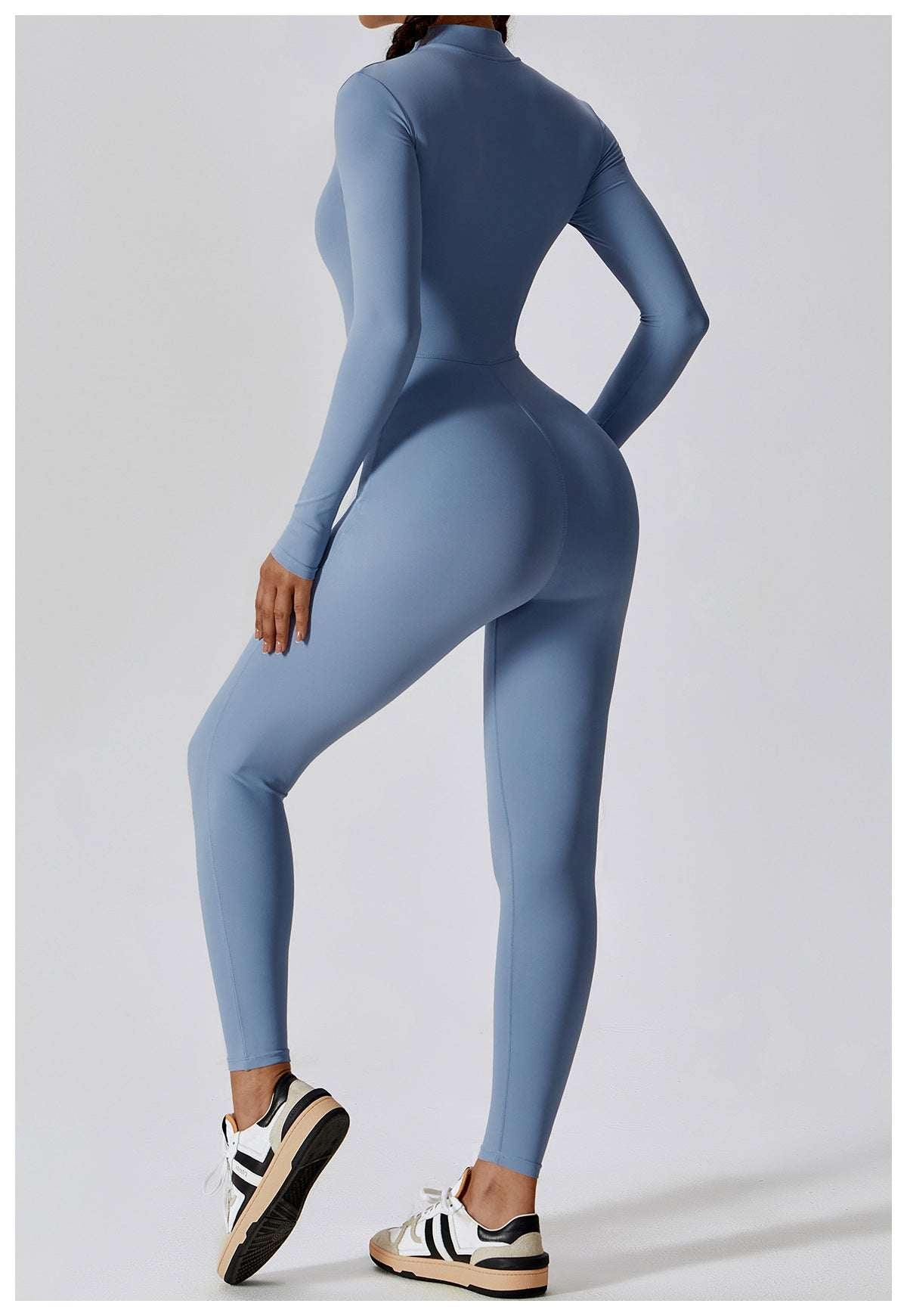 Women's Long-sleeve Zipper Yoga Sports Jumpsuit - globaltradeleader