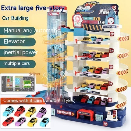 Children's Rail Car Building Toy Multi-storey Parking Lot - globaltradeleader
