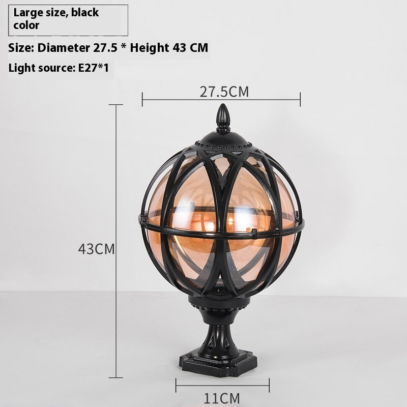 Wall Ball Pillar Lamp Outdoor Simplicity - globaltradeleader