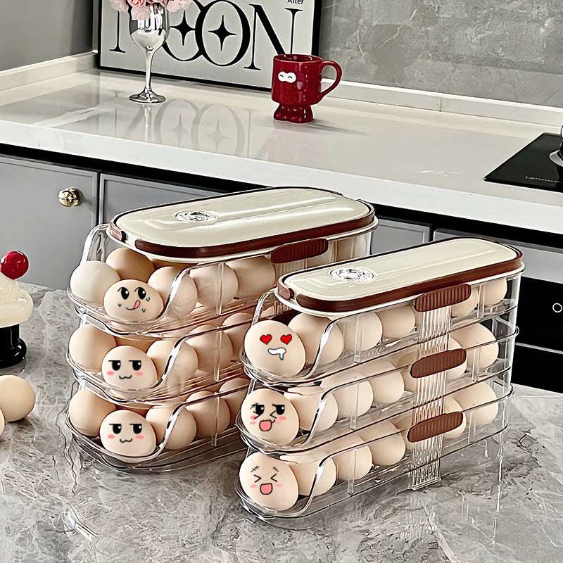 Storage Box Kitchen Refrigerator Multi-layer Transparent Egg Holder - globaltradeleader